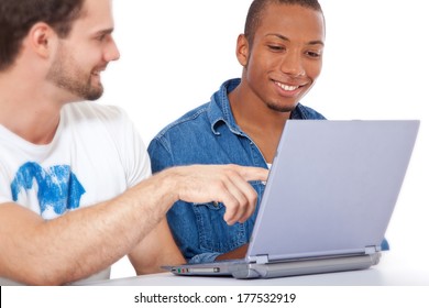 Two Guys Having Fun On The Internet