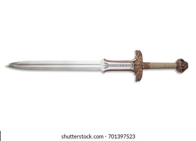 Two handed sword isolated on white