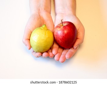 lemon and apple clip art