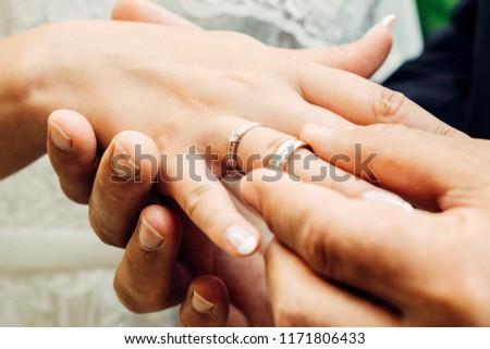 Similar – Foto Bild Frau mit zwei Ringen