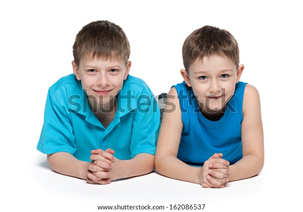 Two Handsome Young Boys Lying Together Stock Photo 162086537 | Shutterstock