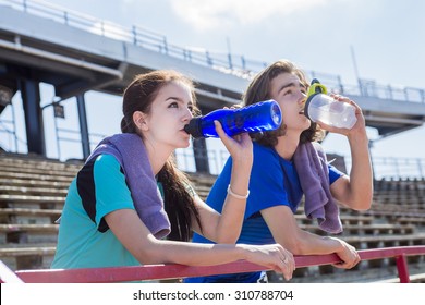 two happy child doing training workout and sport activity