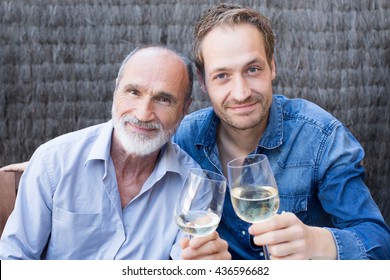 Two happy male generations together - Powered by Shutterstock