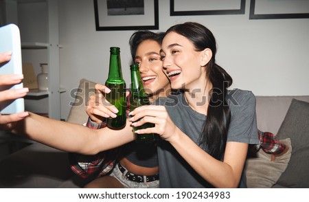 Similar – Image, Stock Photo two female hands and a thick cream, top view