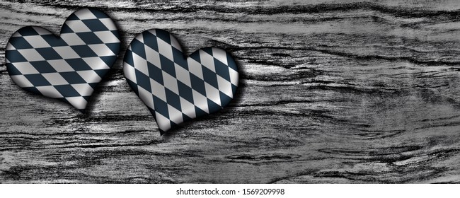 Two hearts on wooden background - Shutterstock ID 1569209998