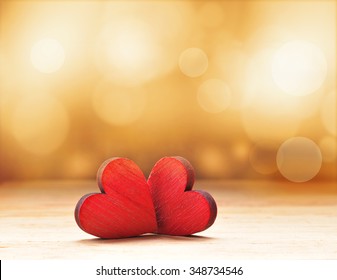 Two Hearts. Valentines day. - Powered by Shutterstock