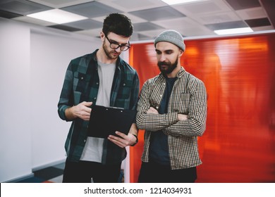 Two Hipster Designers Dressed Casual Wear Stock Photo 1214034931 |  Shutterstock
