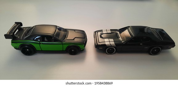 Two Hot Wheels Staringat Each Other