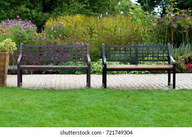 Metal Flower Bouquet Park Bench Cast Iron Bench for Yard or Garden