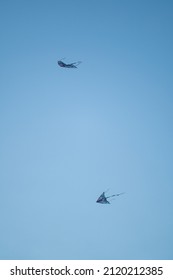 Two Kites Flying In The Sky