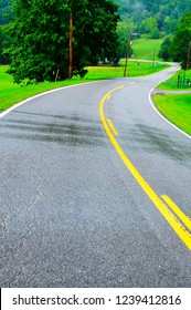 Two Lane Highway, Braxton County, West Virginia, USA