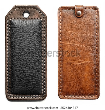 Two leather cases, one black and one brown. The black case is on the left and the brown case is on the right