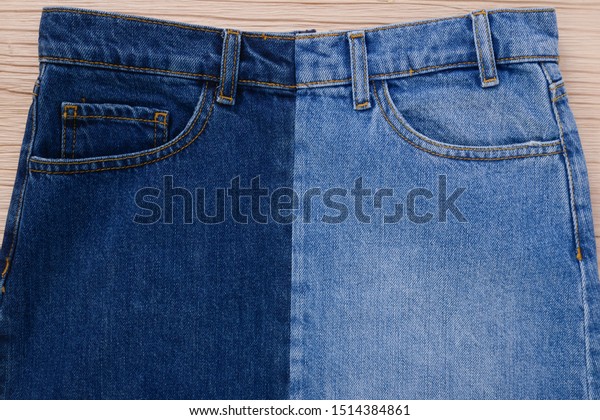 Two Light Blue Dark Blue Jeans Stock Photo Edit Now