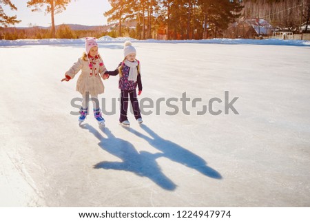 Similar – iridescent pond Winter