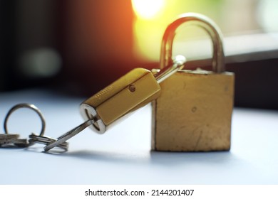 Two Locks Locked Each Other Isolated Stock Photo 2144201407 | Shutterstock