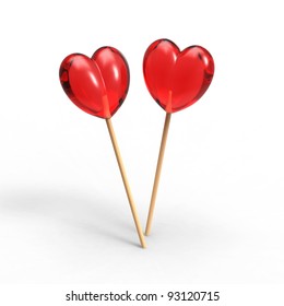 Two Lollipop In Heart Shape