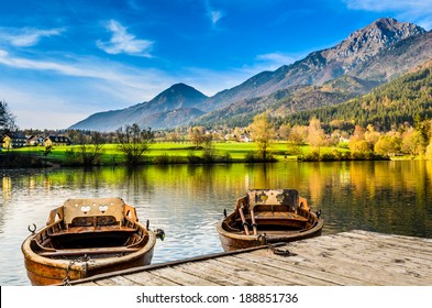 Two Love Boats Enjoying The Beautiful Landscape In Slovenia