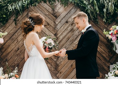 Two lovers hearts on the wedding ceremony