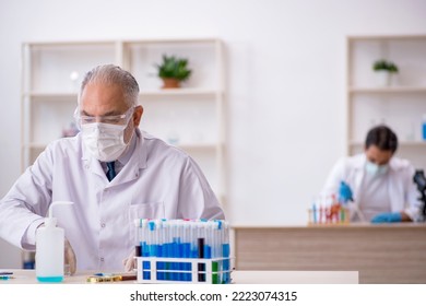 Two Male Chemist Working At The Lab