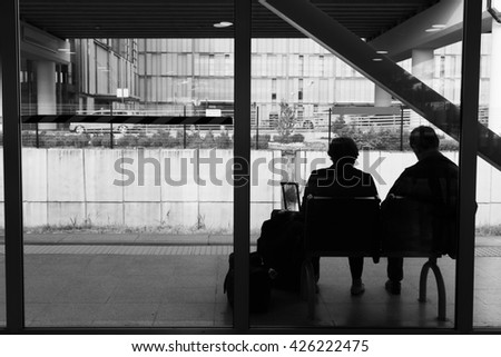 waiting for the train