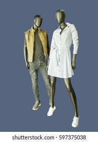 Two Mannequins Male Female Dressed Summer Stock Photo (Edit Now) 424068394