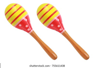 Two Maracas Isolated On White.