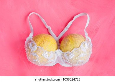 Two melons in bra