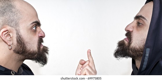 two men fight