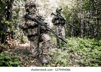 Two Military Men Masks Camouflage Make Stock Photo (Edit Now) 1279496086