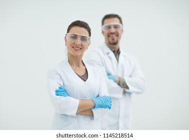 zwei moderne junge Wissenschaftler.