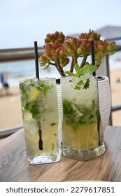 Two Mojitos on the beach