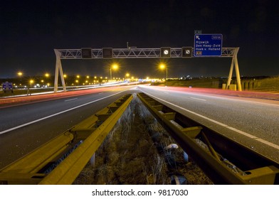 Two Motorway Lanes Merging Into One