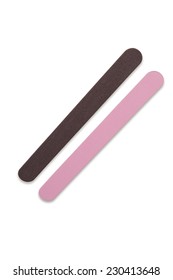Two Nail File On A White Background