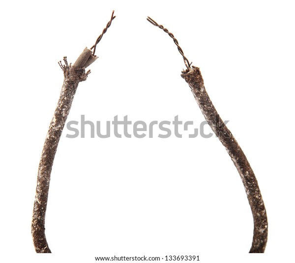 Two Naked Electrical Wires Isolated On Stock Photo Shutterstock