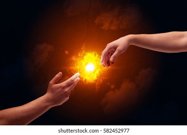 Two Naked Male Hands About Touch Stock Photo Shutterstock