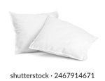 Two new soft pillows isolated on white