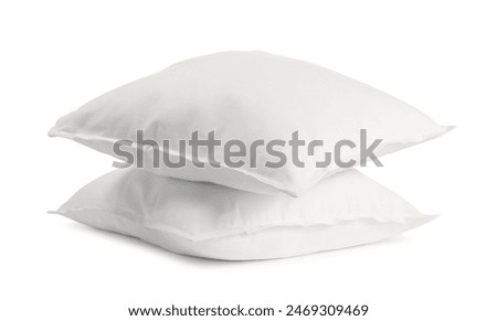 Two new soft pillows isolated on white