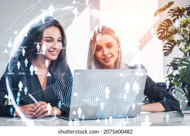 Two Office People Working Together Using Stock Photo 2075600482 ...