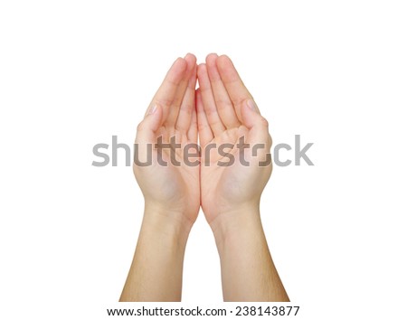 Two open empty hands with palms up