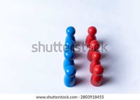 Two opposing groups representing competition and conflict
