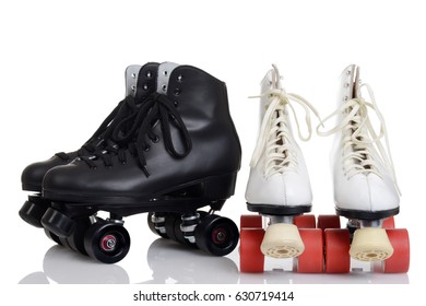 Two Pairs Quad Roller Skates