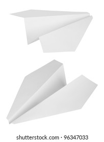 Two Paper Planes Isolated On White