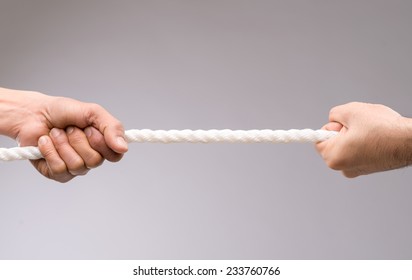 Two People Playing Tug Of War