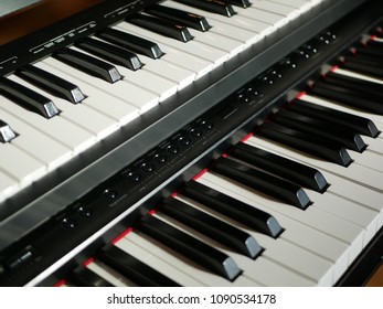 Two Piano Keyboards Stacked On Each Stock Photo 1090534178 | Shutterstock