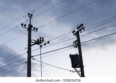 Two Pillars Wires Stock Photo 1018156726 | Shutterstock