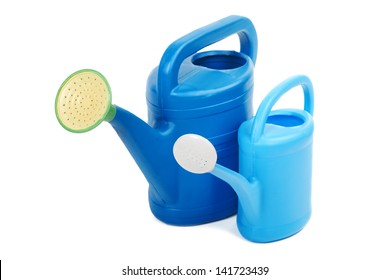 Two Plastic Watering Cans Isolated On Stock Photo 141723439 | Shutterstock