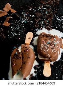 Two Popsicles Melted In The Summer Heat