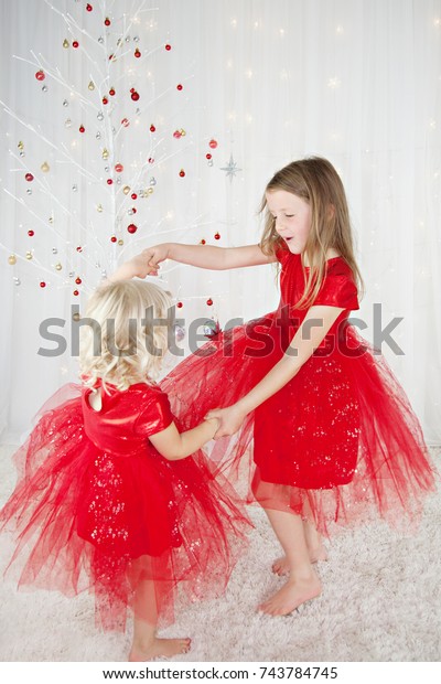 Two Pretty Little Girls Blonde Hair Stock Photo (Edit Now