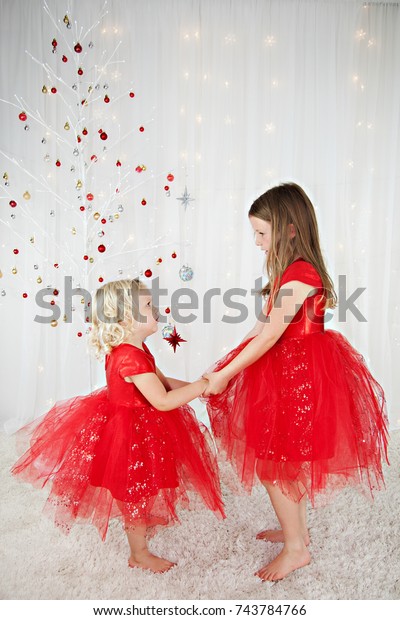 Two Pretty Little Girls Blonde Hair Stock Photo (Edit Now