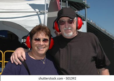 Two Race Fans At A Local Track